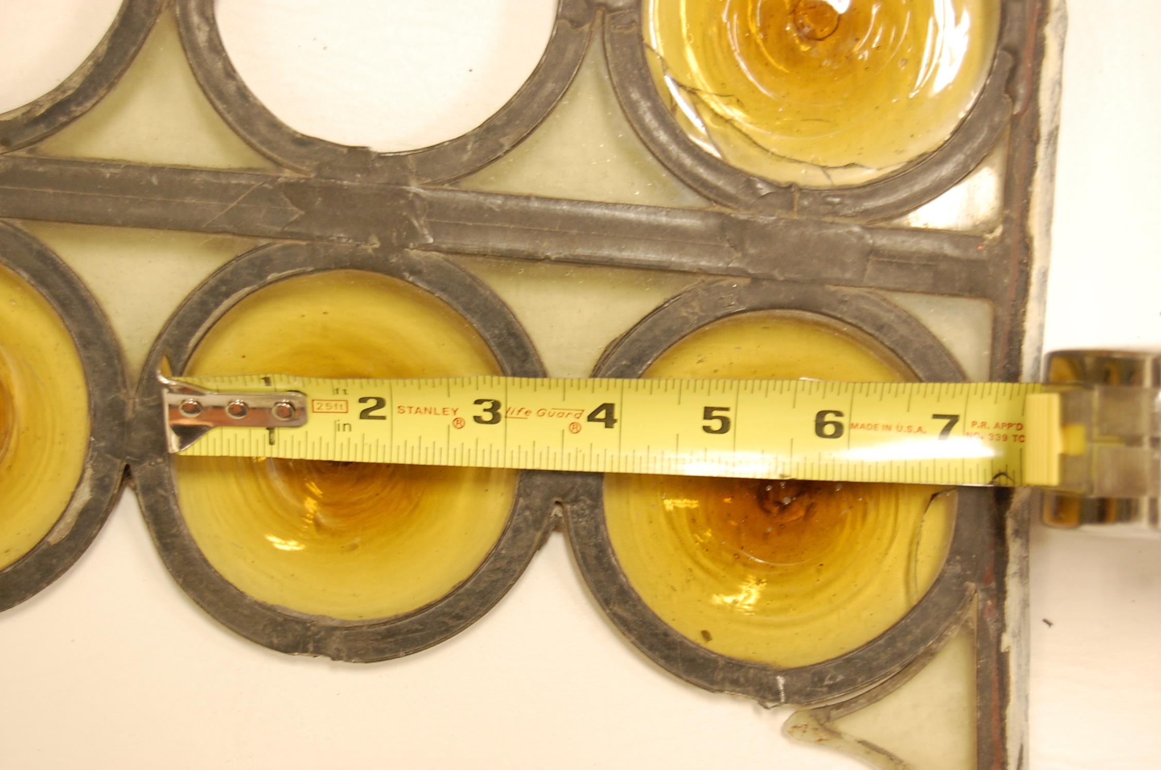 British Amber Bullseye Glass Rondoles