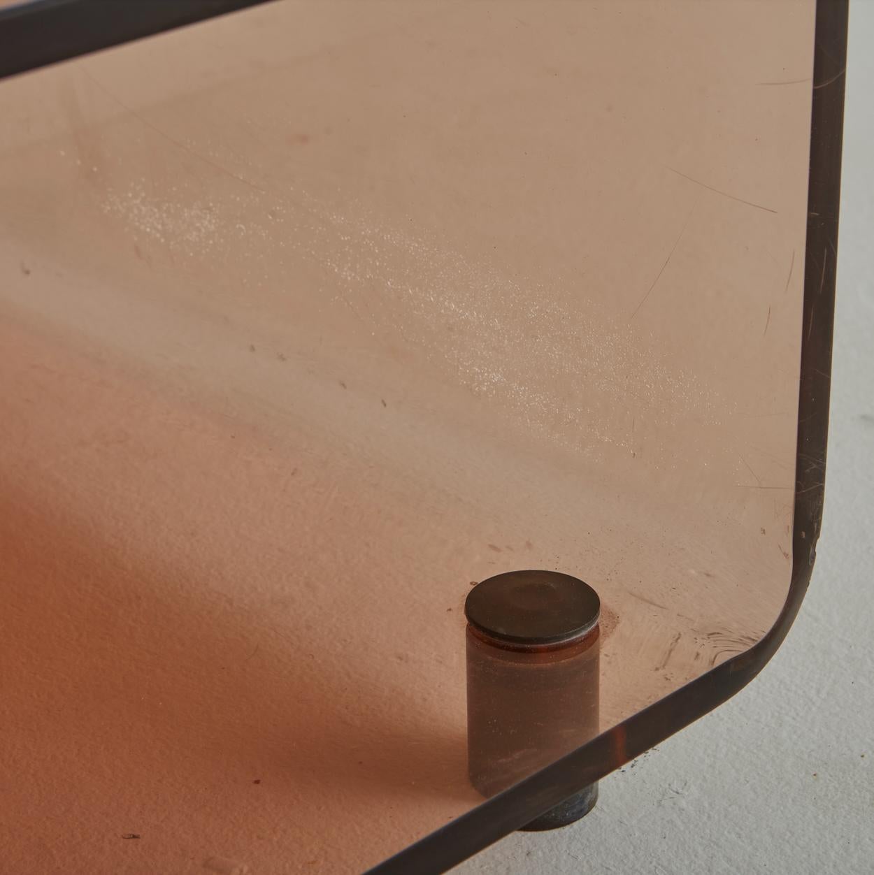 Amber Acrylic Console Table Attributed to Michel Dumas, France 1970s 5