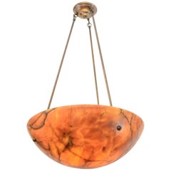Amber Alabaster Pendant / Bowl Chandelier