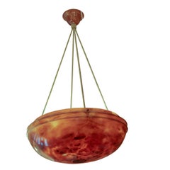 Colgante de ámbar y alabastro, Suecia, 1920