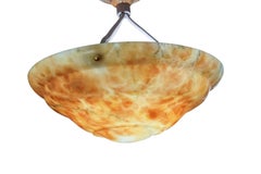 Amber Alabaster Pendant, Sweden, 1920