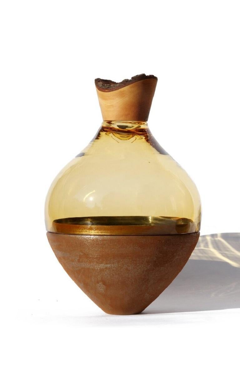 Amber and Brass Patina India Vessel II, Pia Wüstenberg In New Condition For Sale In Geneve, CH