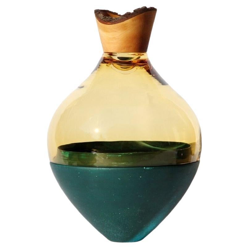 Vase indien II en ambre et patine de cuivre, Pia Wüstenberg