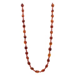 Amber and Coral Multi-strand Necklace