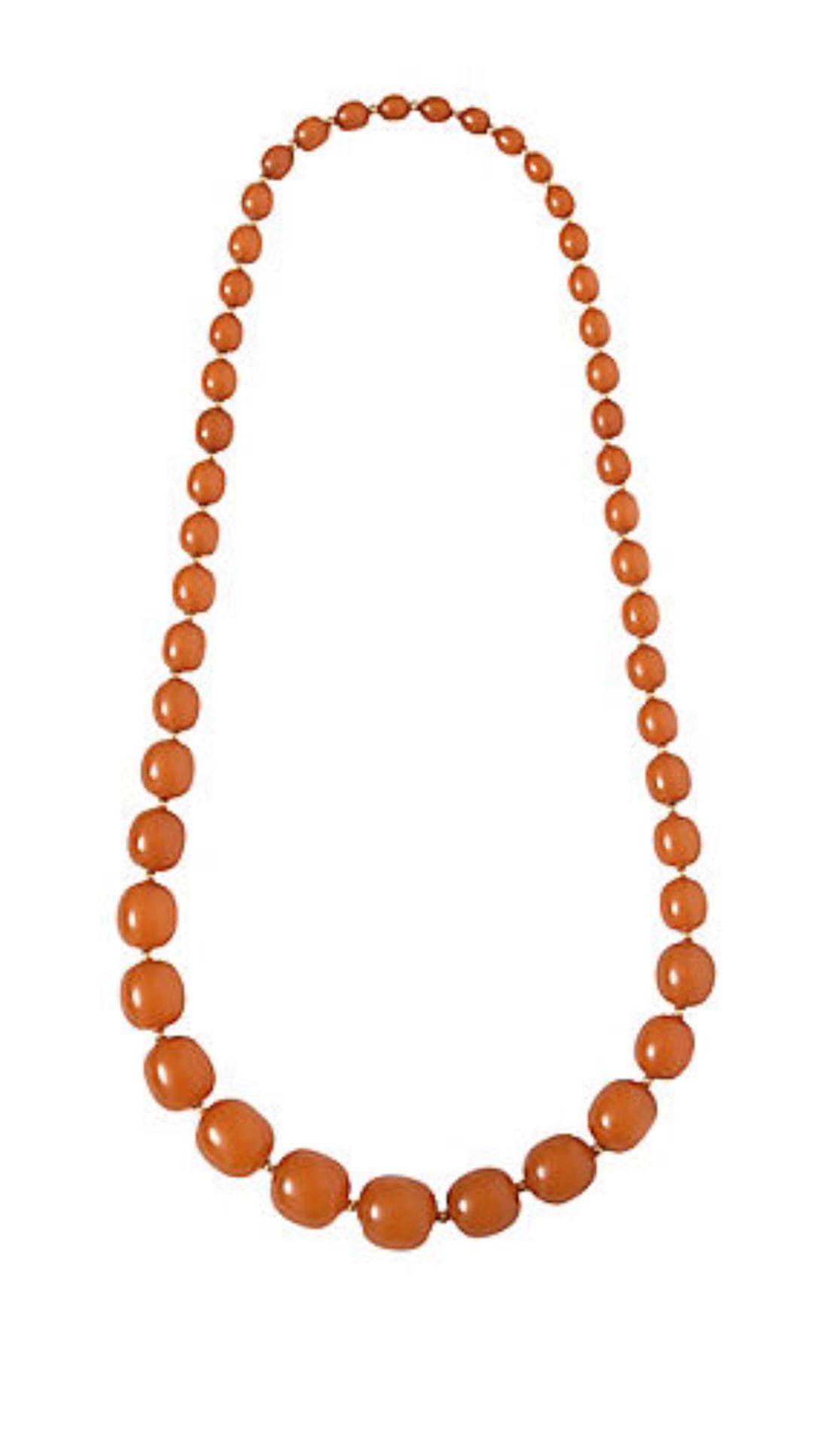 Amber and Gold Bead Necklace 1