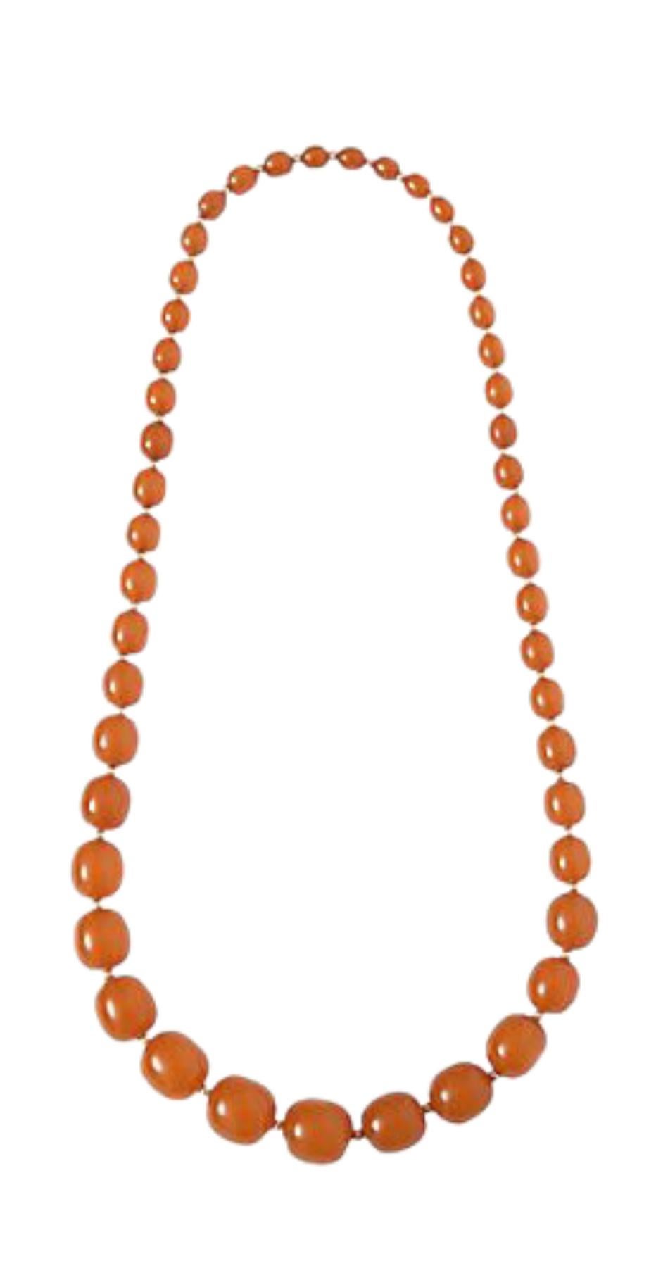 Amber and Gold Bead Necklace 2