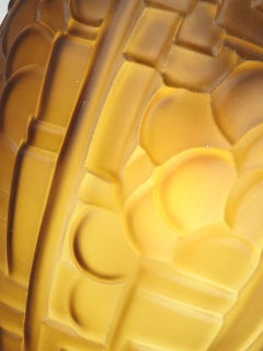 Amber Art Deco Acorn Pendents