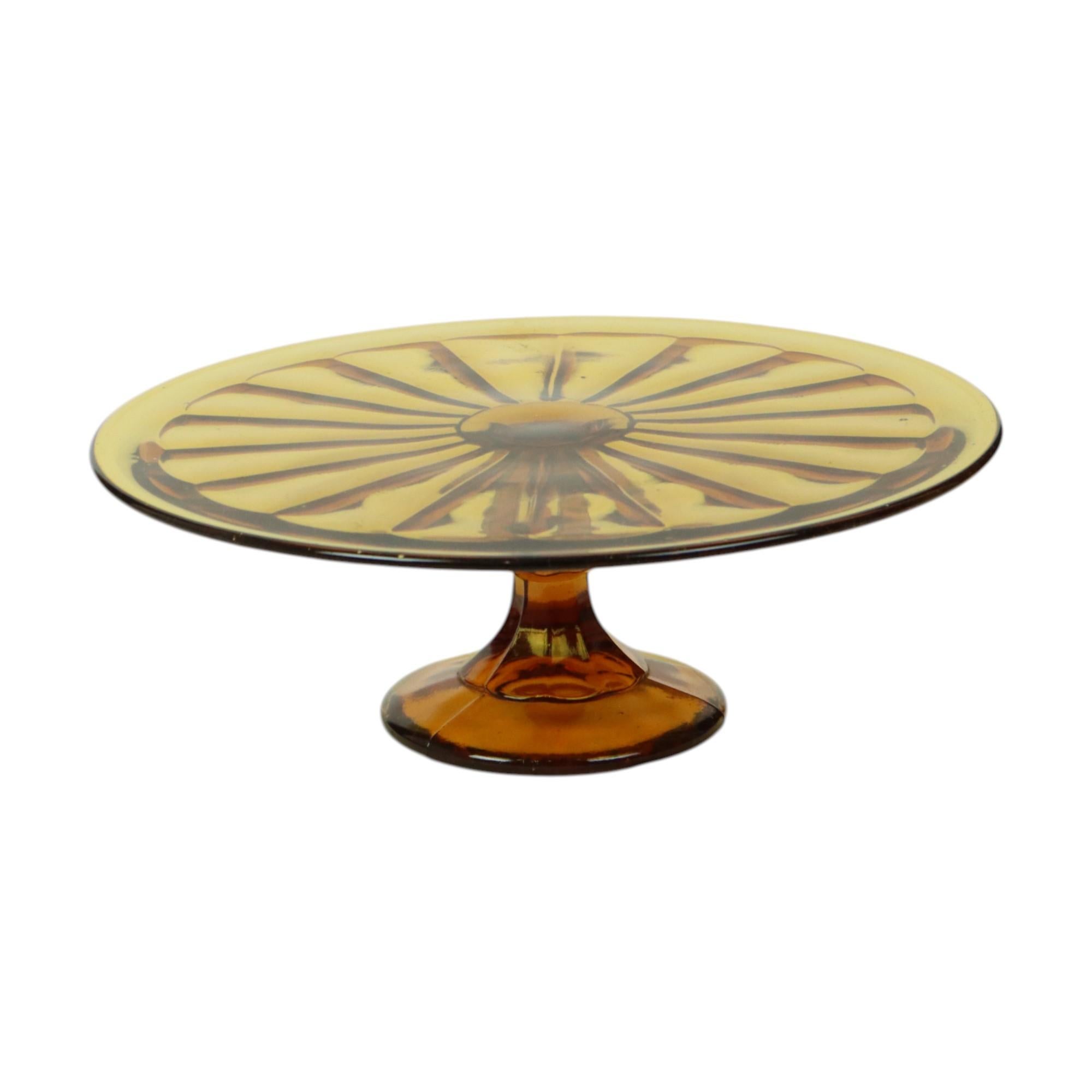 Plat à gâteaux Art Déco en ambre Scailmont en vente 8