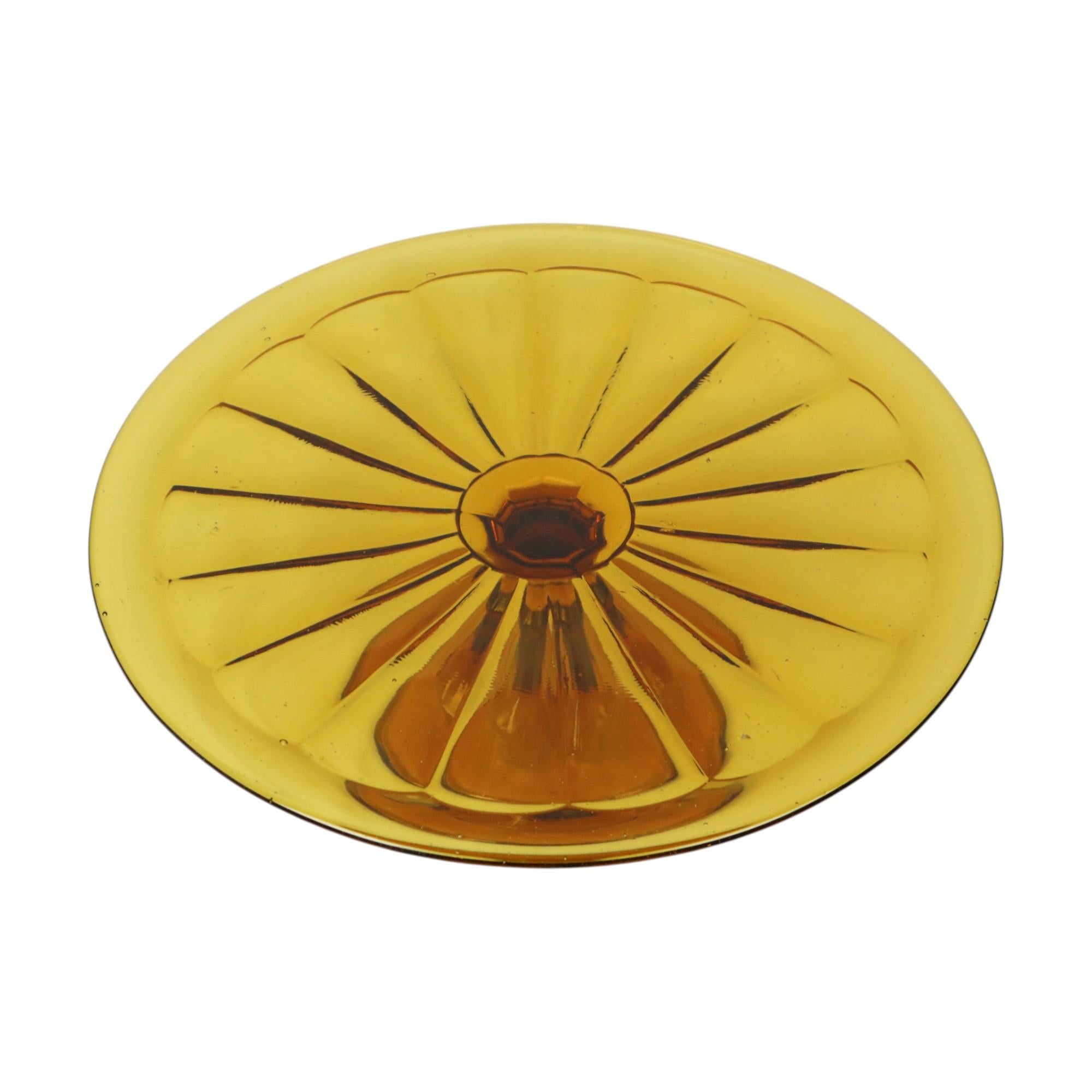 Plat à gâteaux Art Déco en ambre Scailmont Bon état - En vente à Poperinge, BE