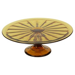 Ambra Art Deco Porta torta Piatto da pasticceria Scailmont Ambra Art Deco Porta torta Piatto da pasticceria Scailmont