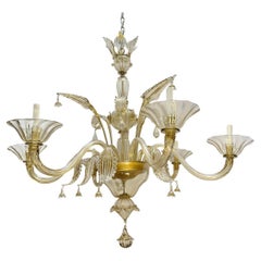 Amber Blown Murano Chandelier