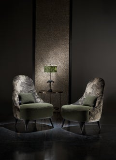 Abat-jour plumes vertes faune lampe de table ibis