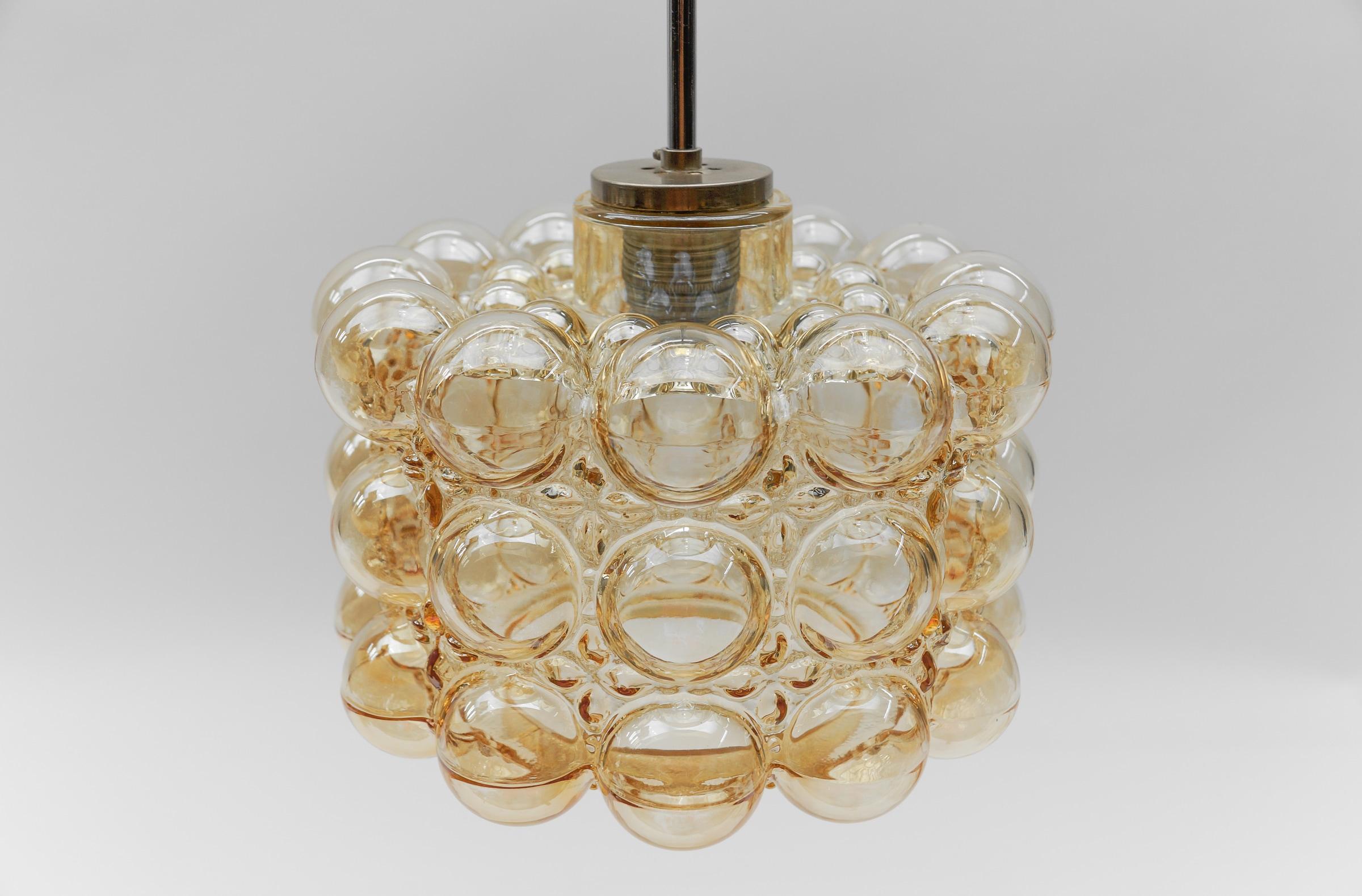  Amber Bubble Glass Ceiling Lamp by Helena Tynell for Limburg, Germany 196 For Sale 3