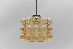 Amber Bubble Glass Ceiling Lamp by Helena Tynell for Limburg, Germany 196
