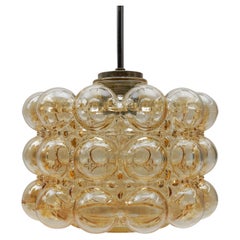  Amber Bubble Glass Ceiling Lamp by Helena Tynell for Limburg, Germany 196