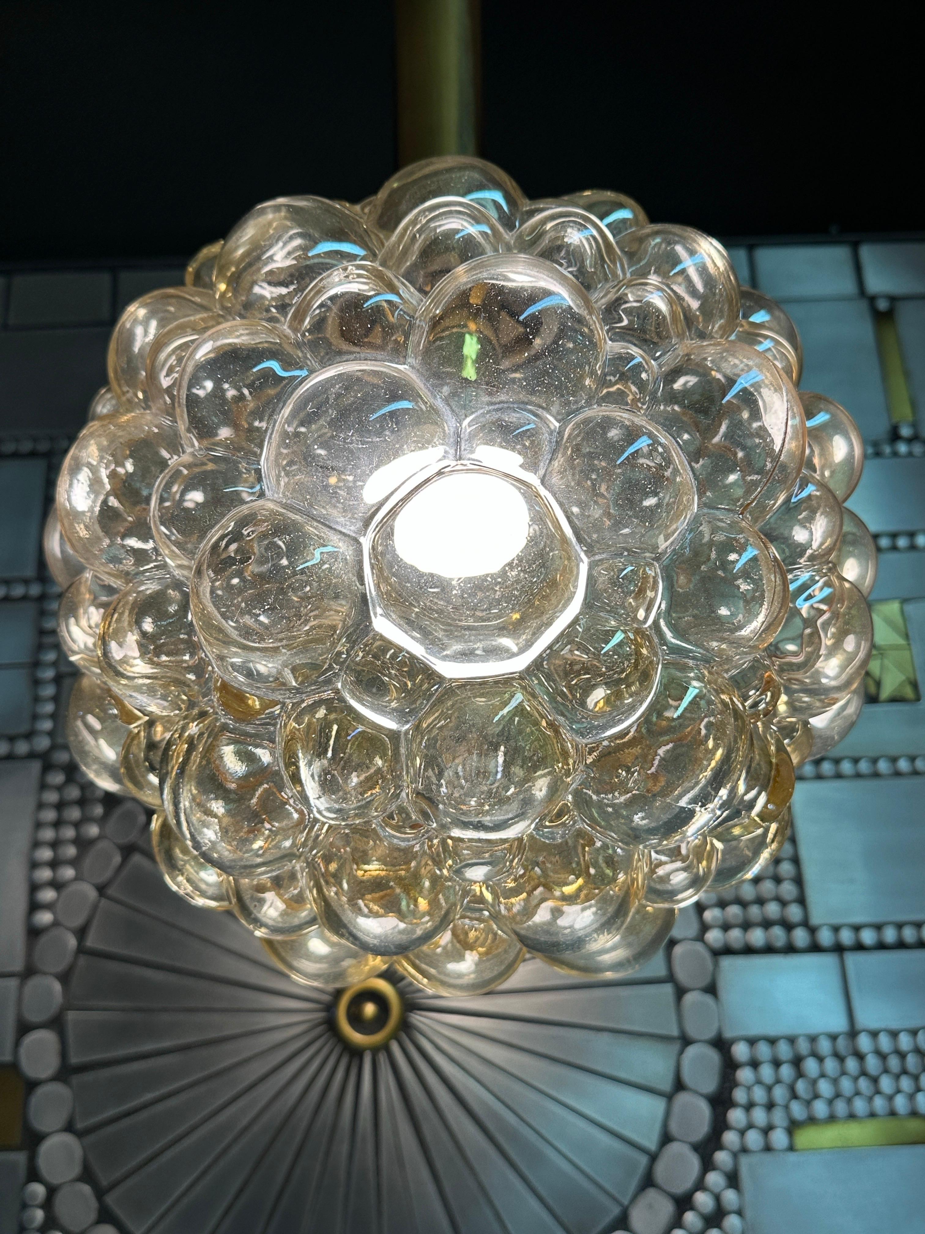 Amber Bubble Glass Light Pendant by Helena Tynell 4