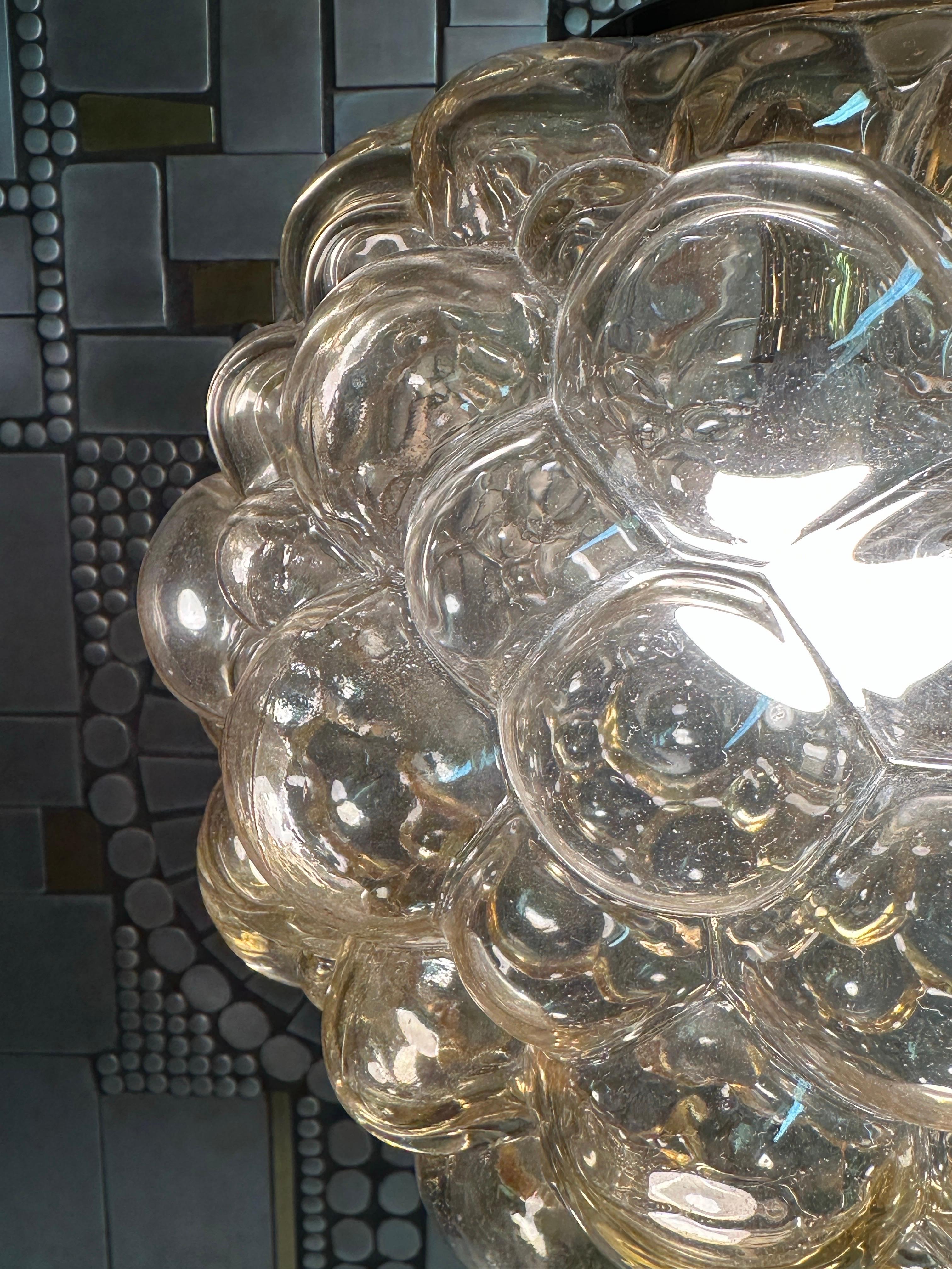 Amber Bubble Glass Light Pendant by Helena Tynell 8