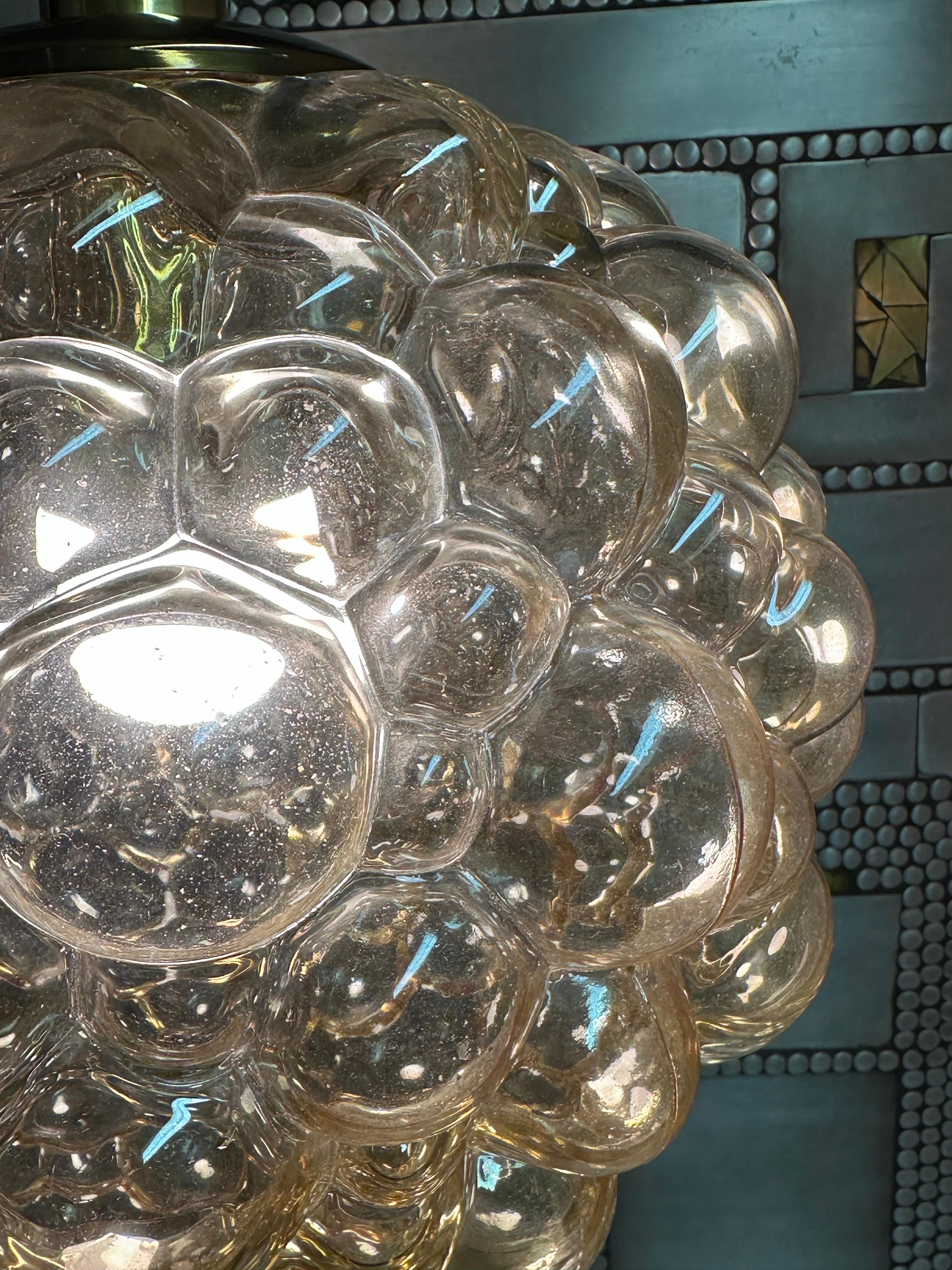 Amber Bubble Glass Light Pendant by Helena Tynell 11