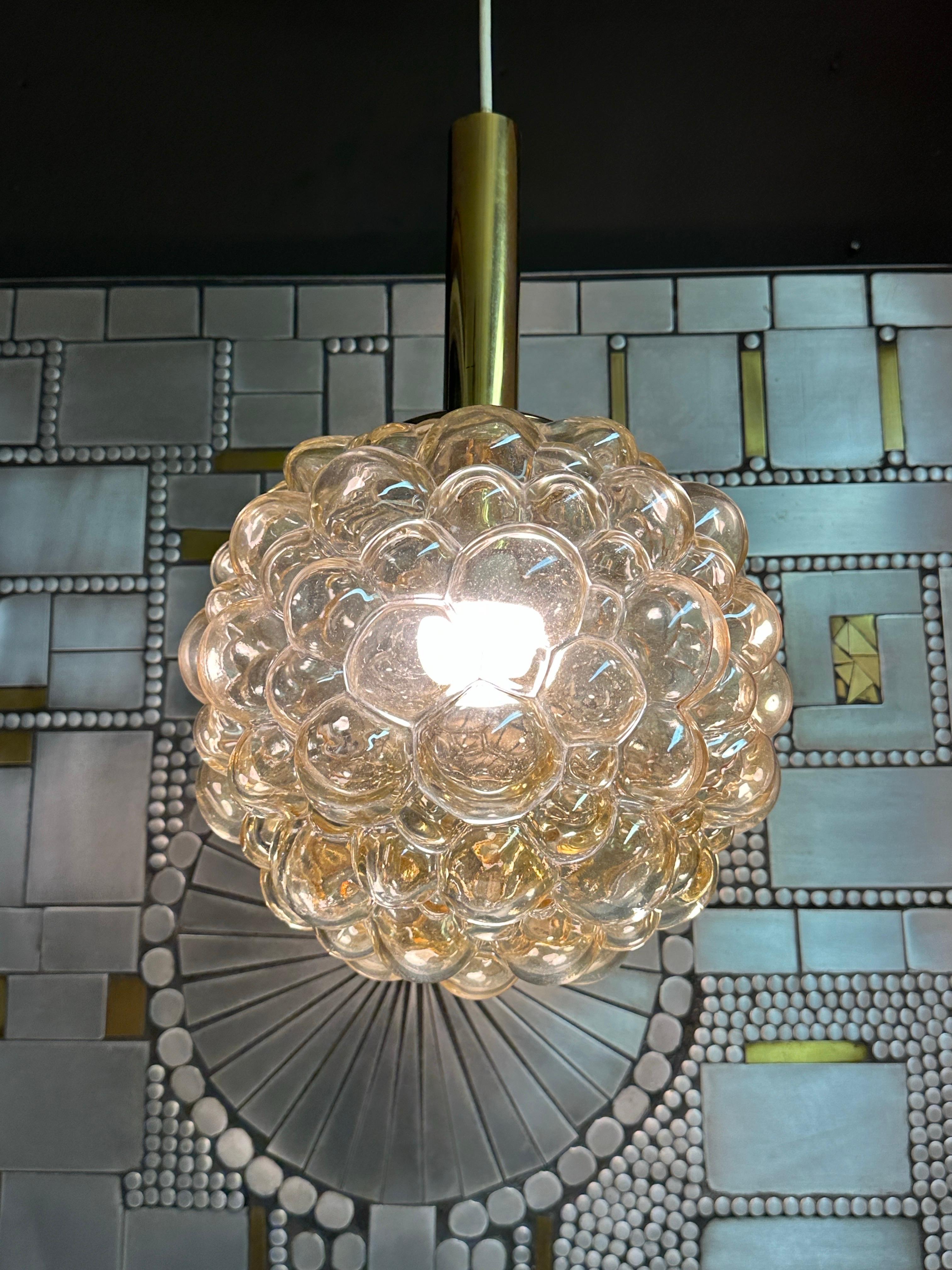 Amber Bubble Glass Light Pendant by Helena Tynell 12
