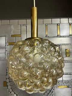 Amber Bubble Glass Light Pendant by Helena Tynell