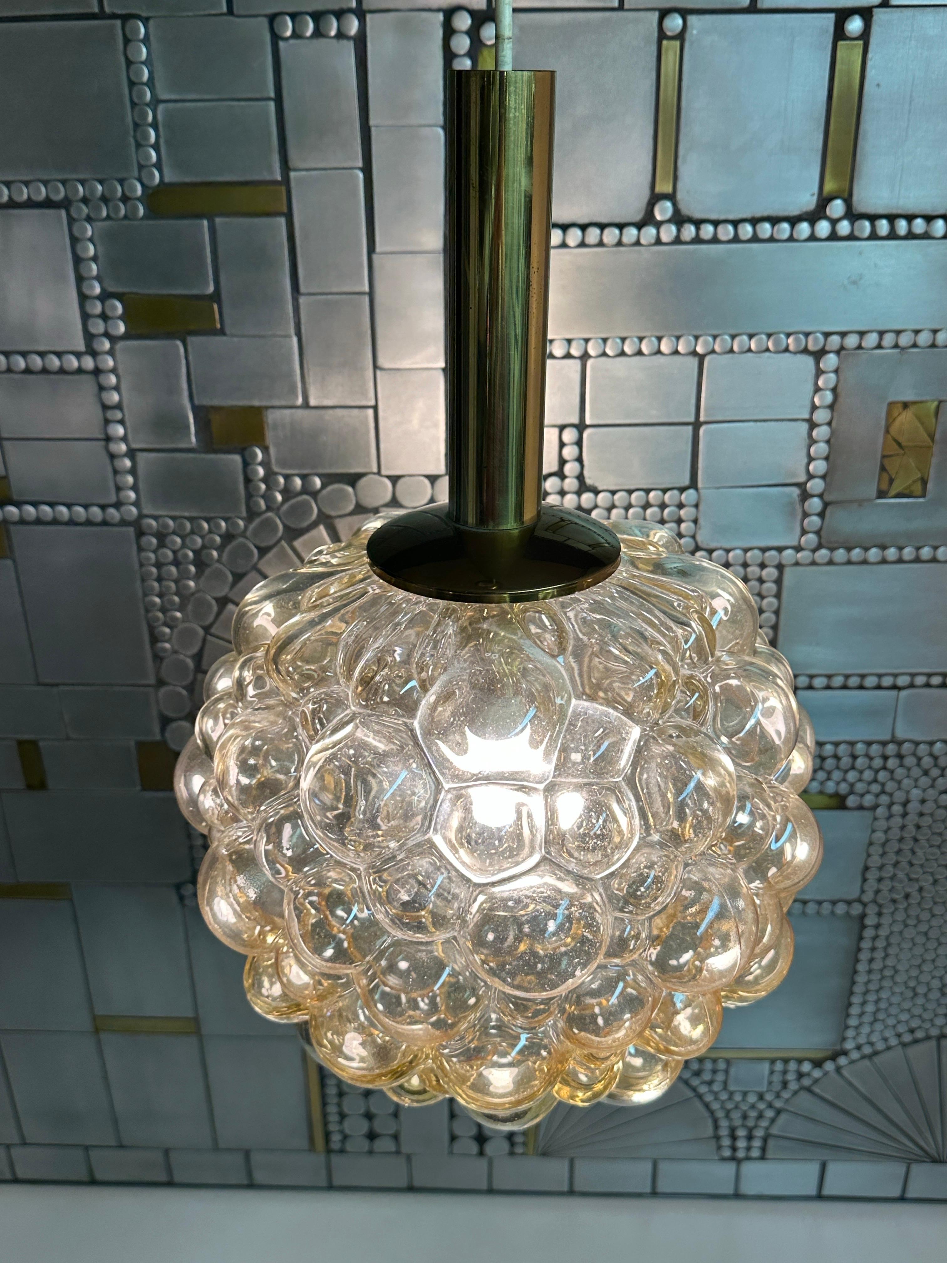 Amber Bubble Glass Light Pendant by Helena Tynell 13