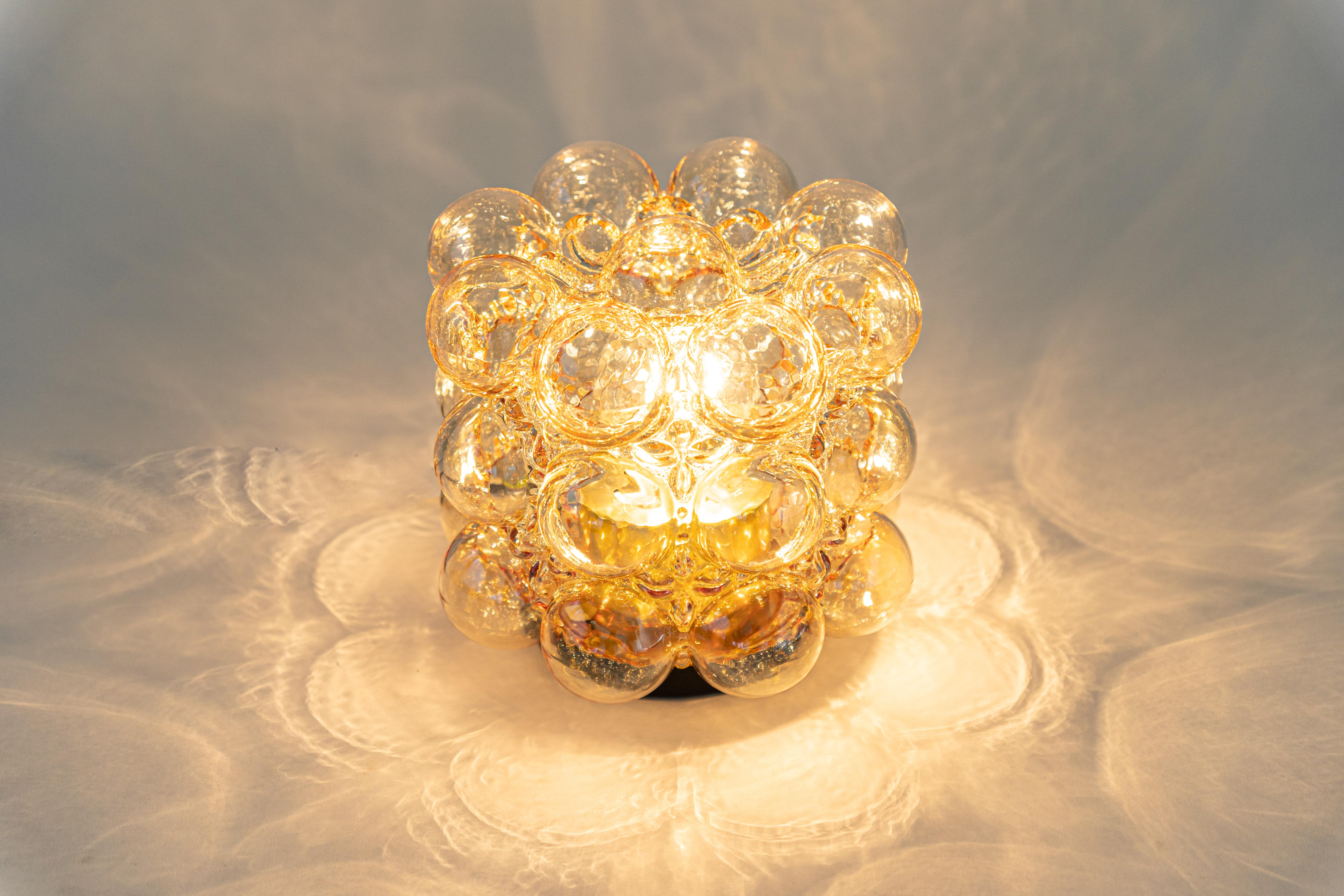 Amber Bubble Glass Sconce by Helena Tynell, Limburg, Germany 4