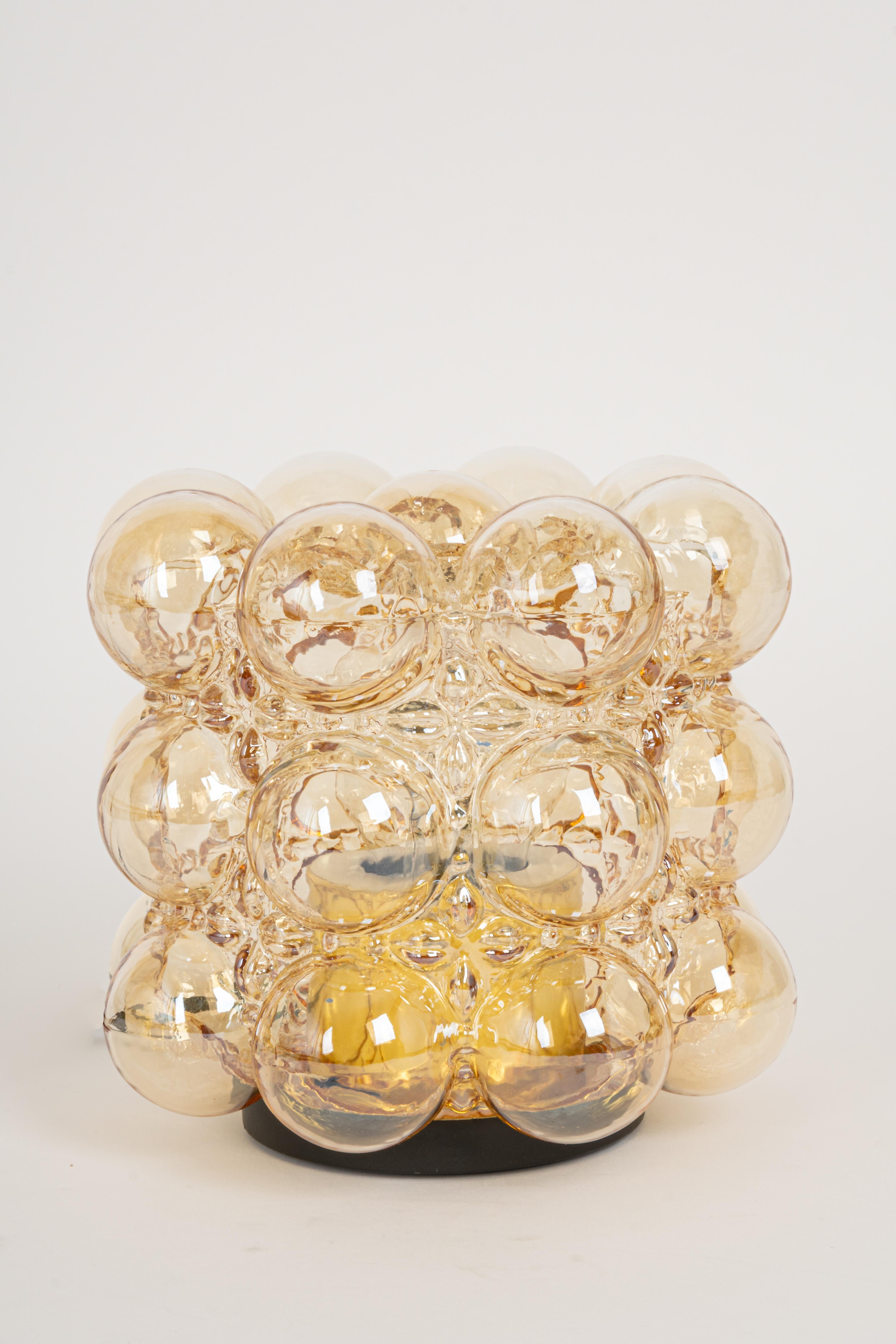 Amber Bubble Glass Sconce by Helena Tynell, Limburg, Germany 5