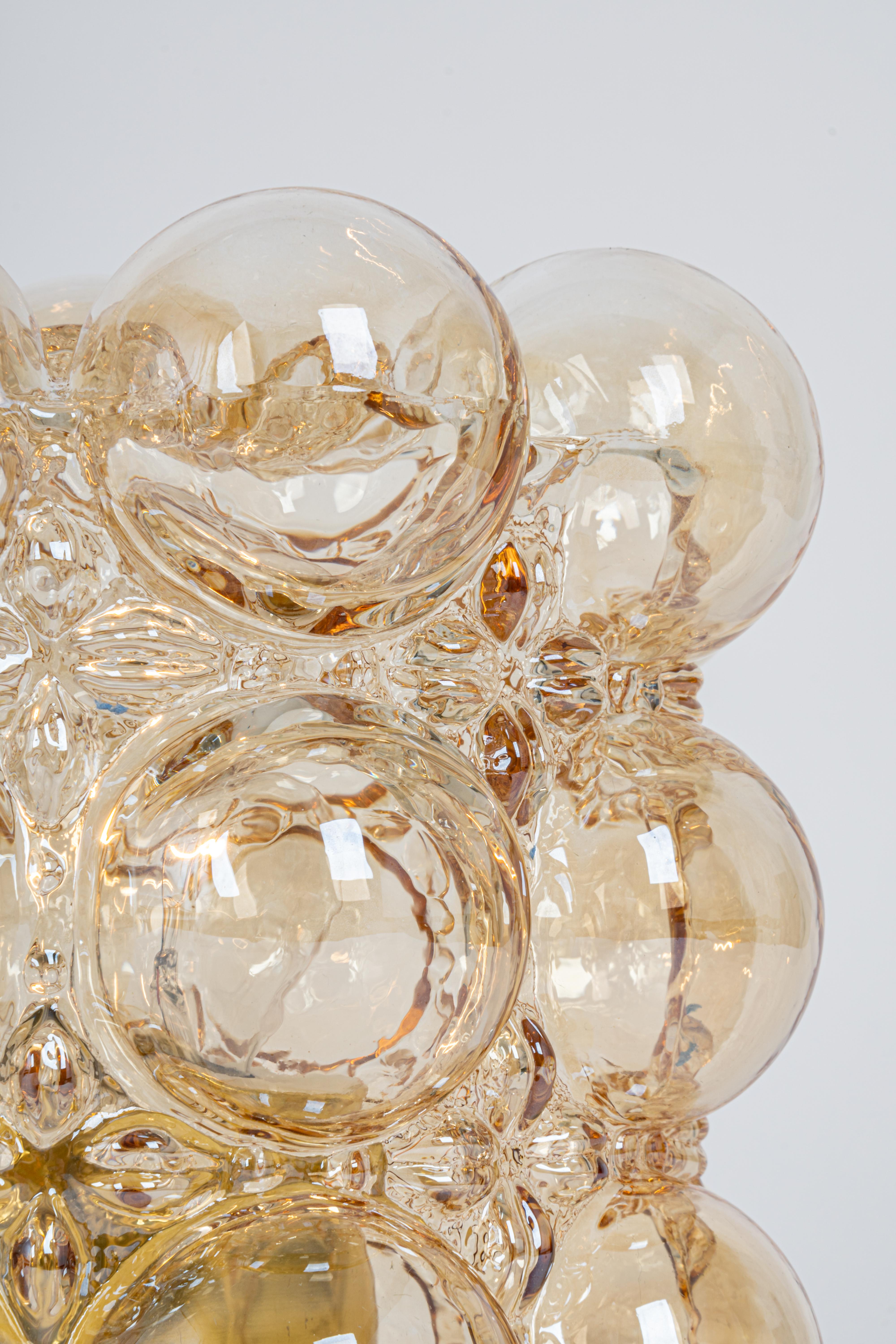 Amber Bubble Glass Sconce by Helena Tynell, Limburg, Germany 2
