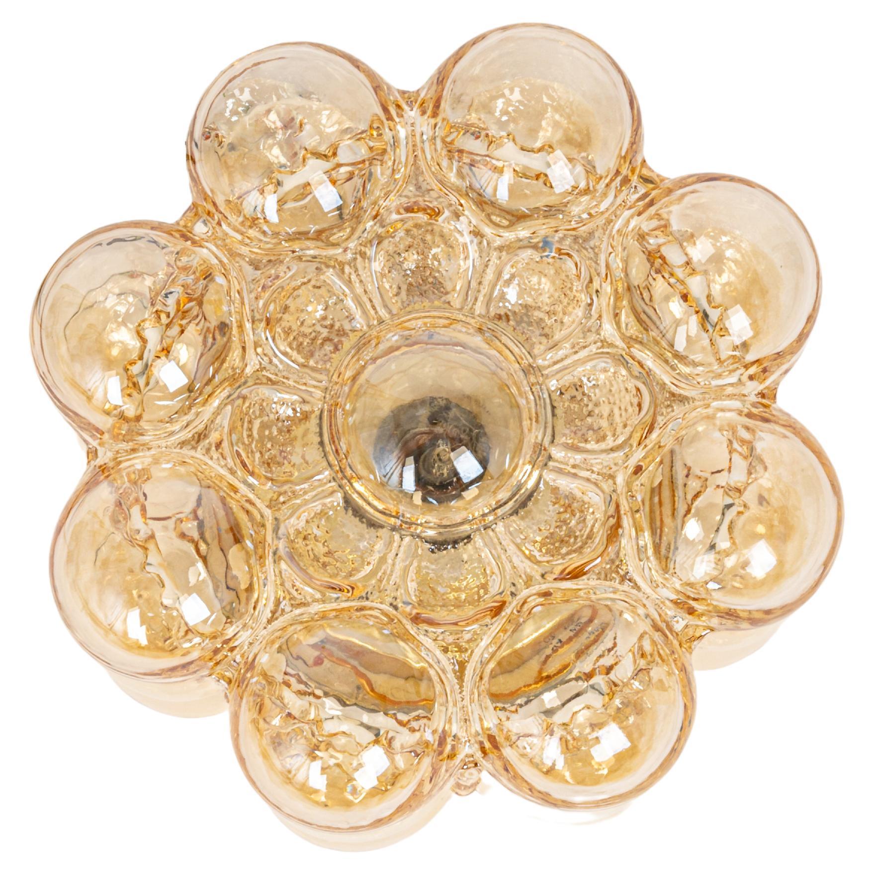 Amber Bubble Glass Sconce by Helena Tynell, Limburg, Germany