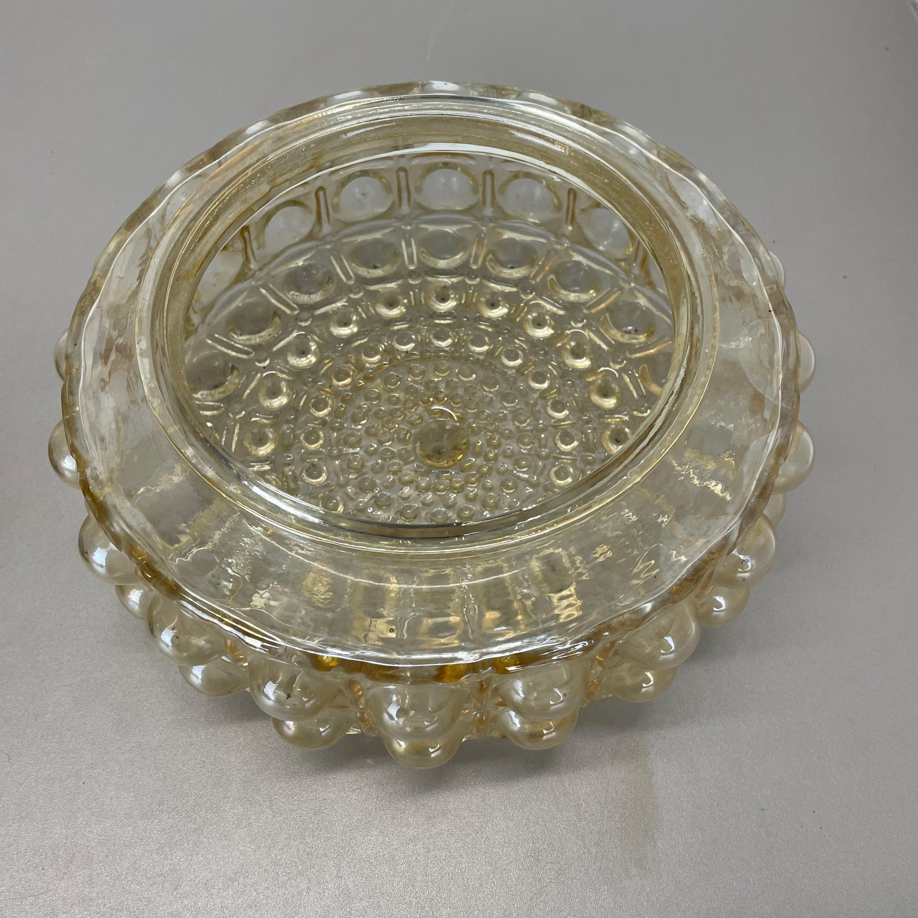 amber Bubble Structure Wandleuchte  Helena Tynell Glashütte Limburg zugeschrieben, 1960 im Angebot 7