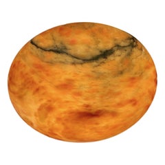 Amber Colored Alabaster Light Fixture