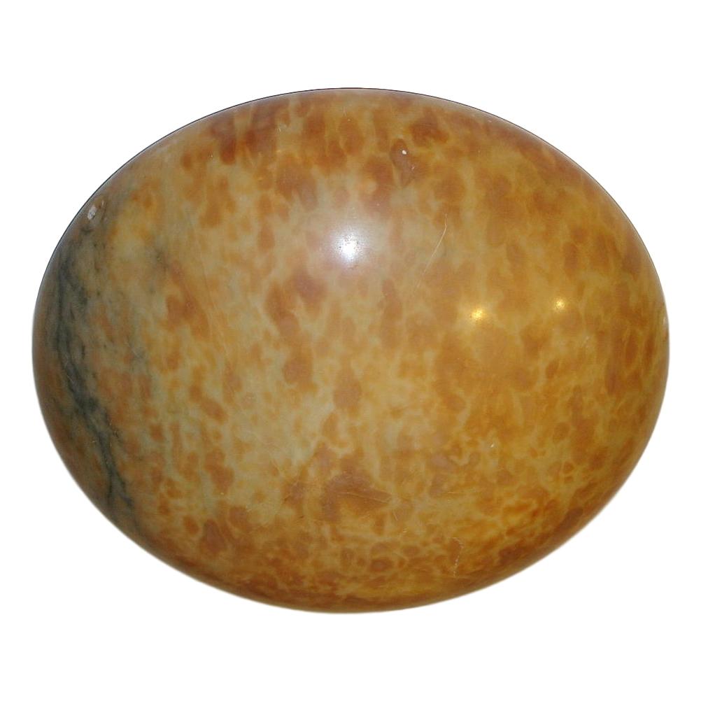 French Amber Colored Alabaster Light Fixture For Sale
