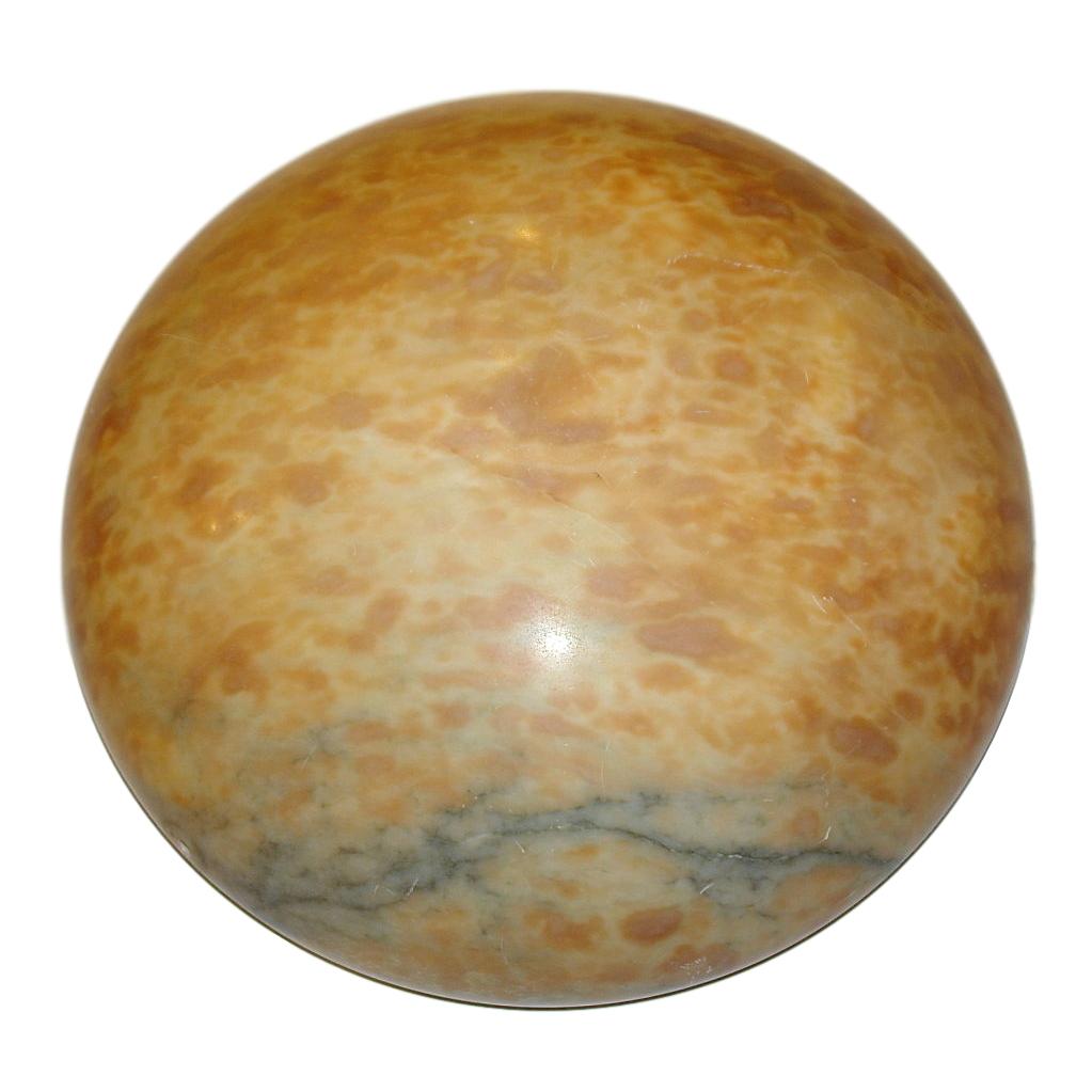 Carved Amber Colored Alabaster Light Fixture For Sale