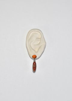 Amber Coral Earrings