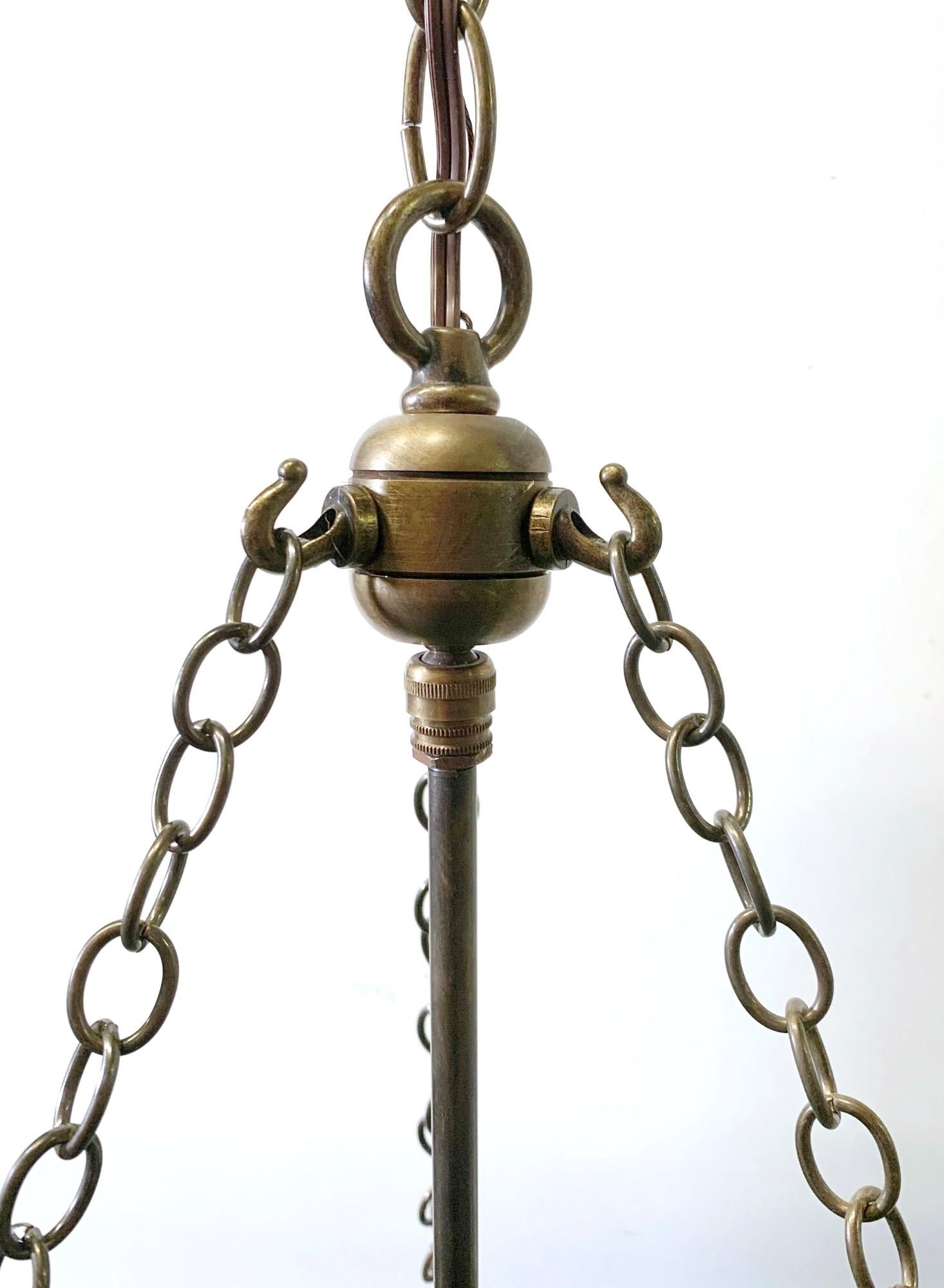 Lampe cloche en verre de cristal ambré signée Val Saint Lambert, fin des années 1900 1