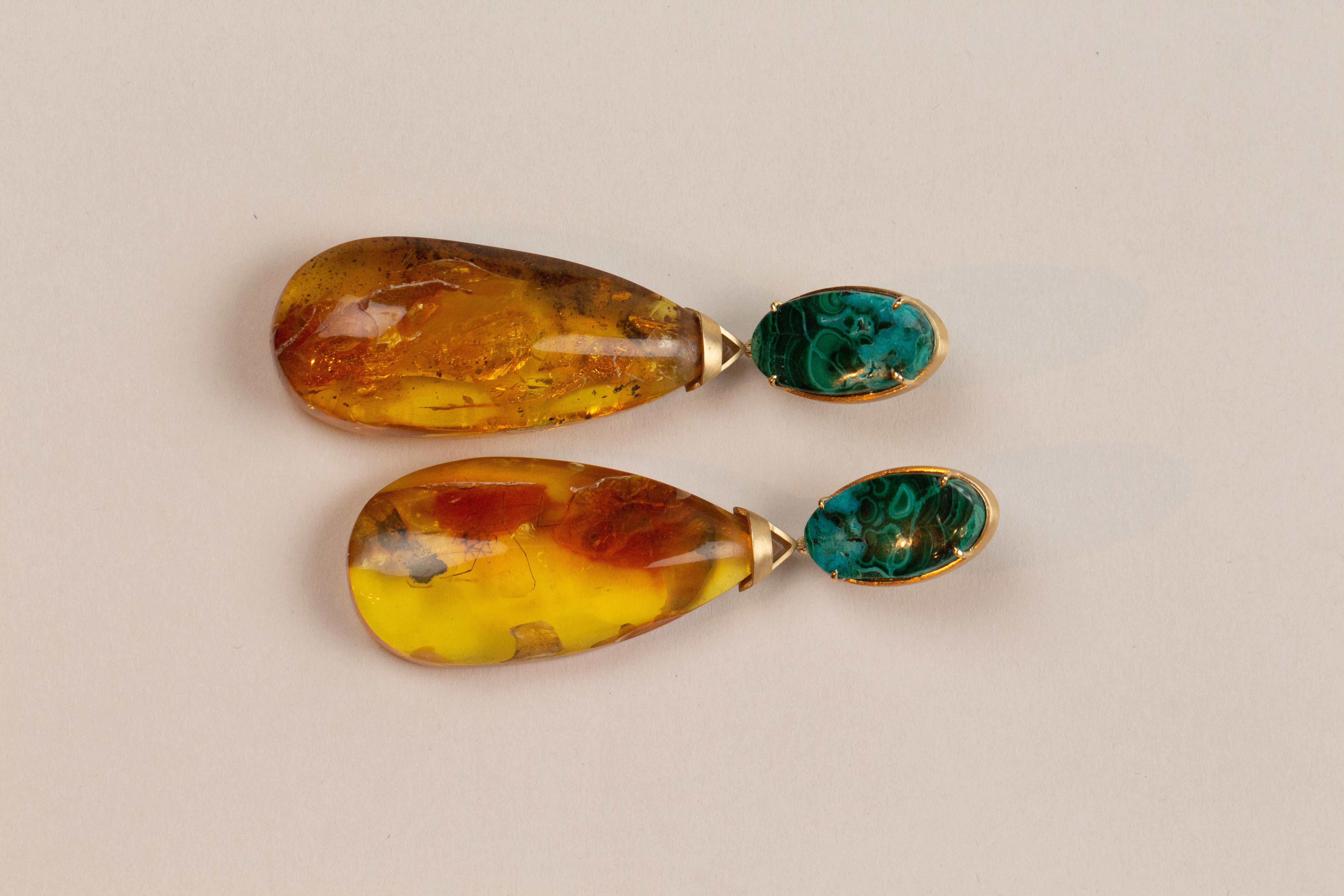 amber earrings gold