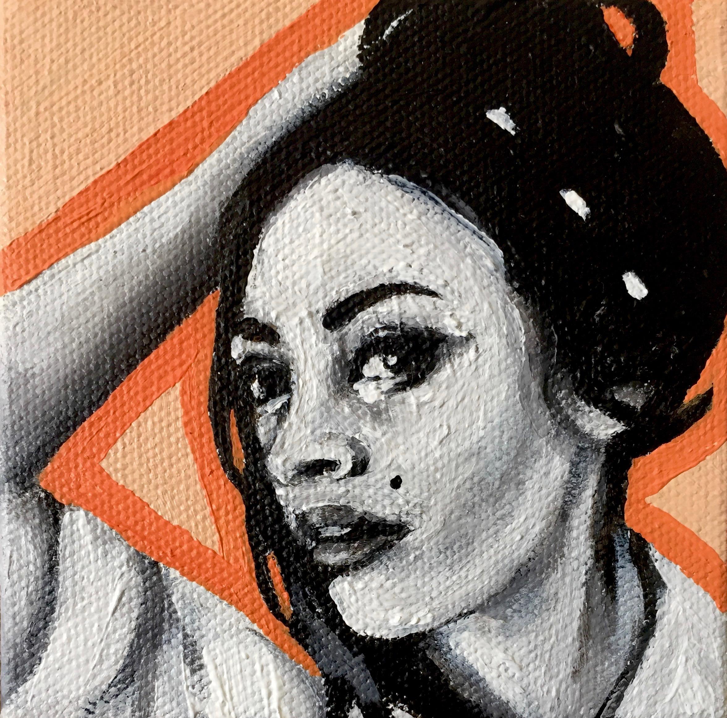 Amber Flora Dixon Figurative Painting - Orange