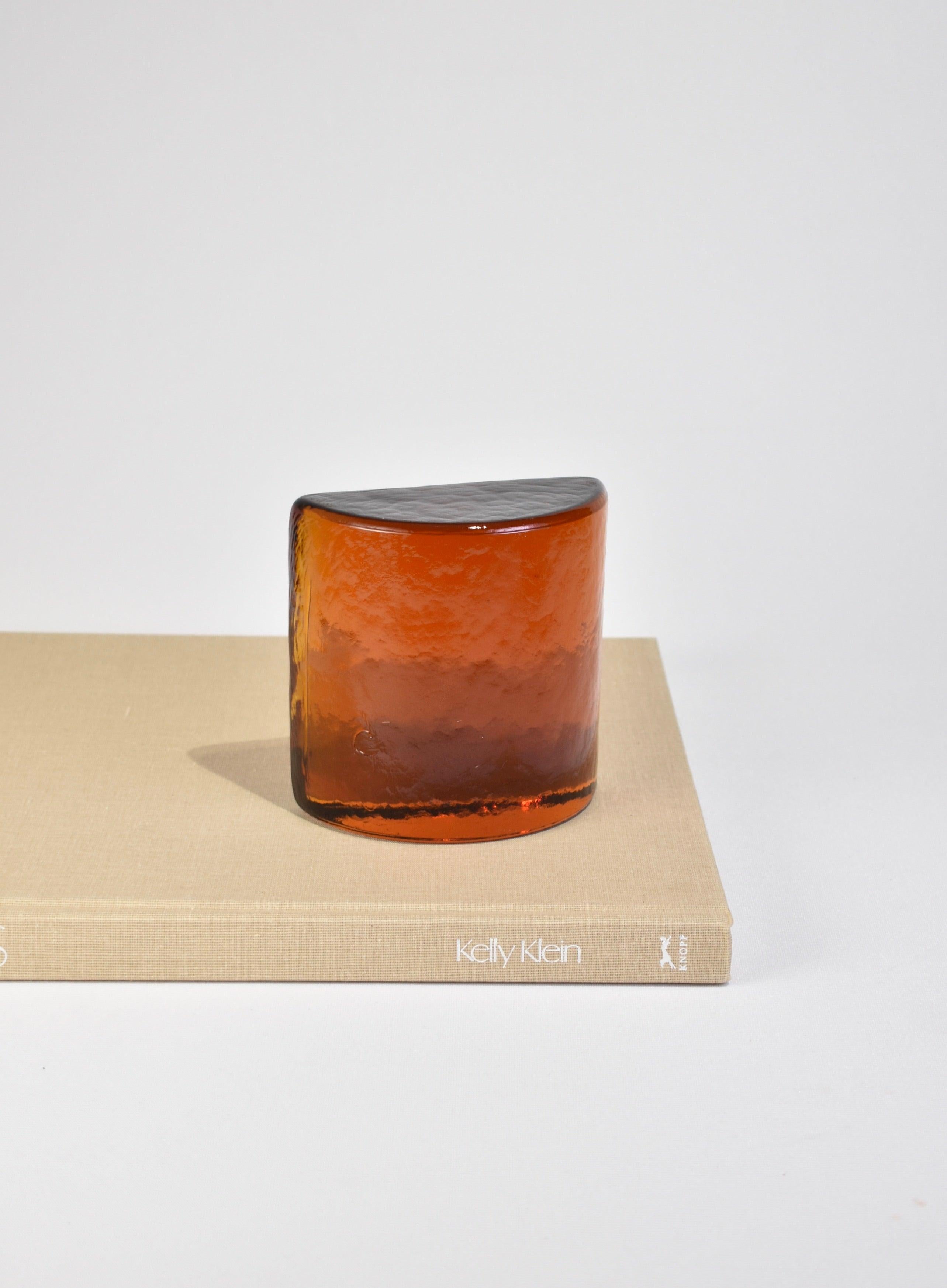 Amber Glass Bookends at 1stDibs