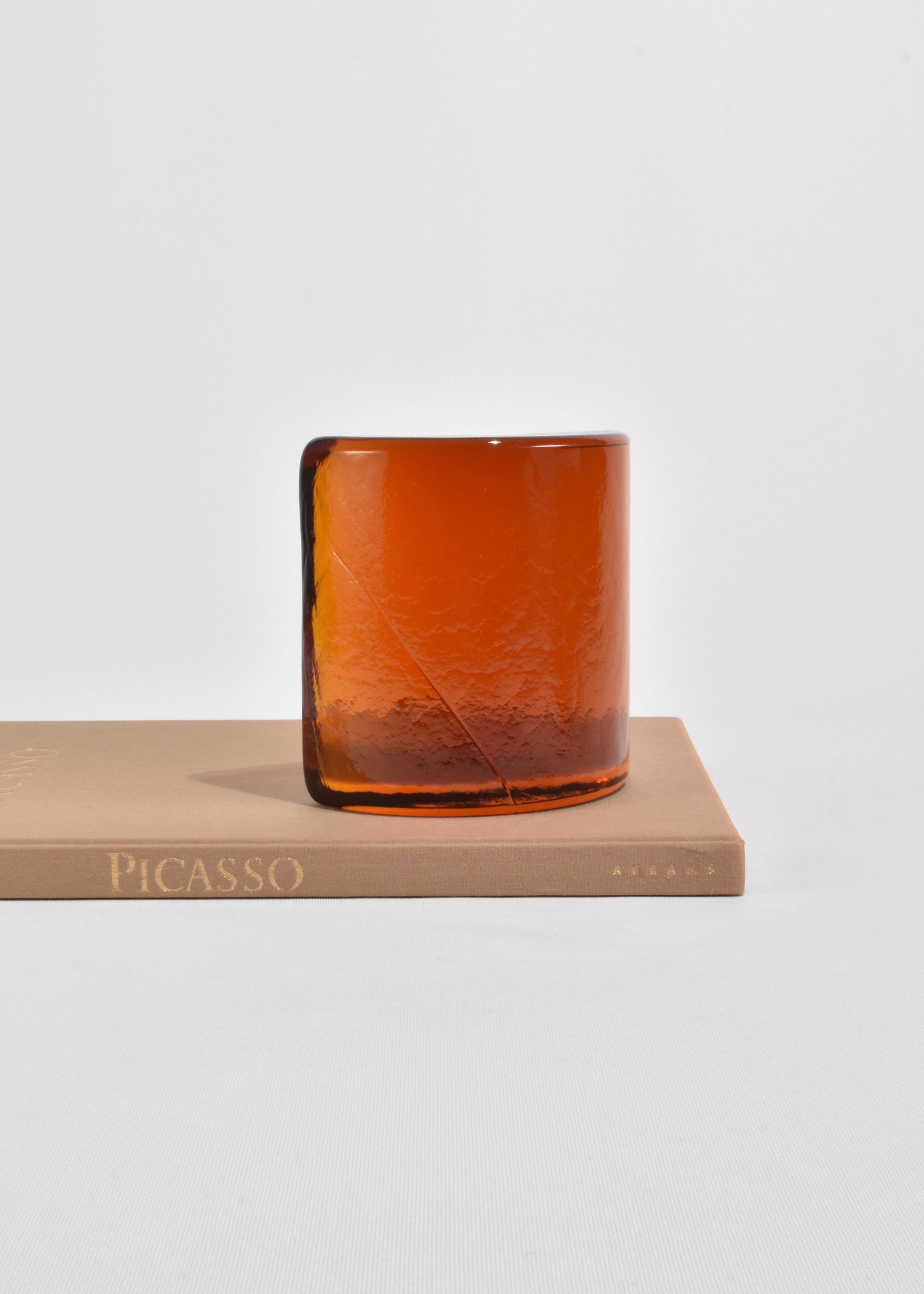 Amber Glass Bookends 1