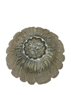 Amber Glass Flower Shape Flush Mount by Limburg, Germany, 1960s