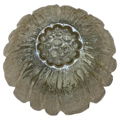 Amber Glass Flower Shape Flush Mount by Limburg, Germany, 1960s