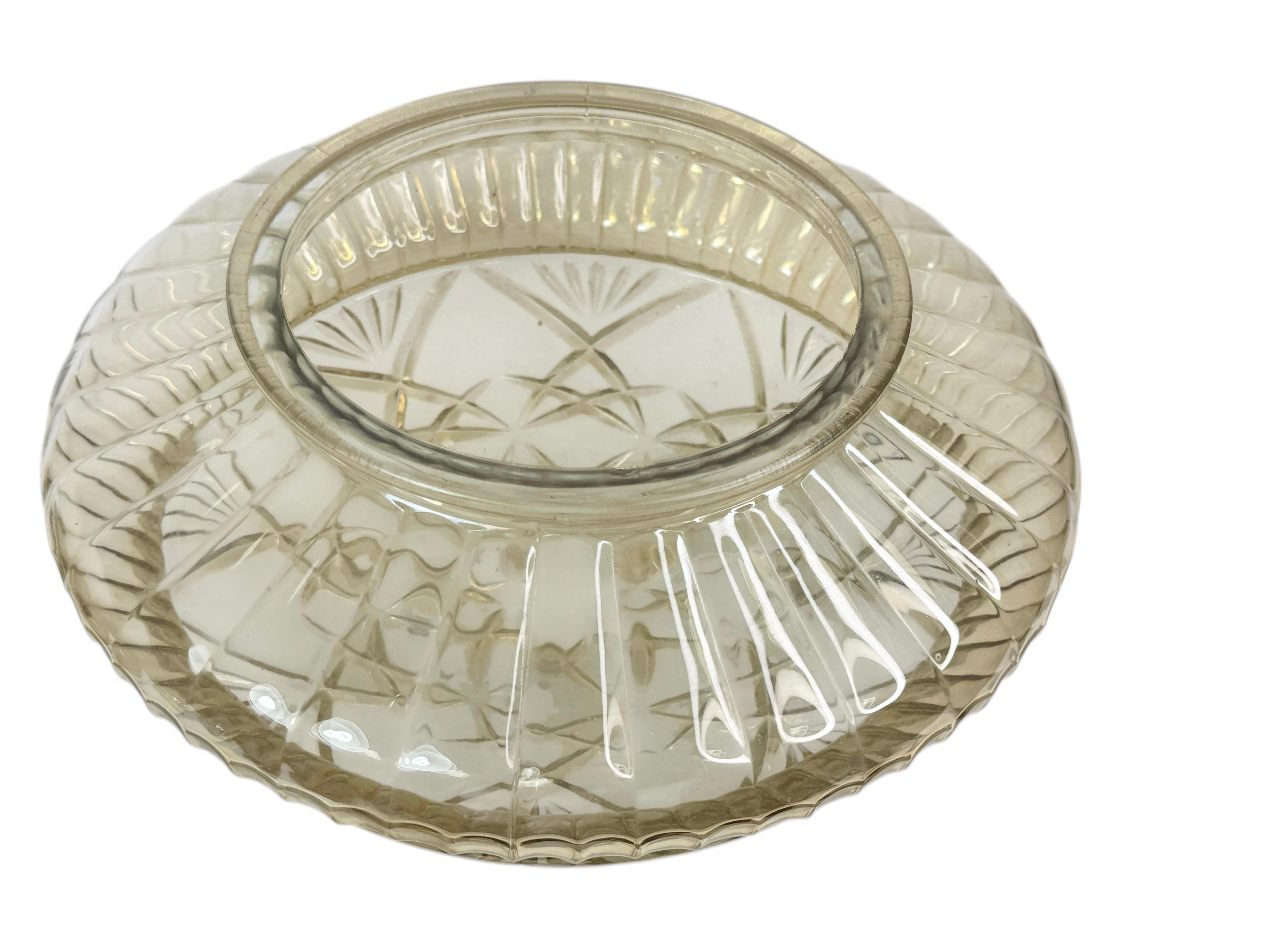 Empotrable de cristal ámbar Glashuette Limburg Estilo Art Decó, Alemania Años 60 en venta 4