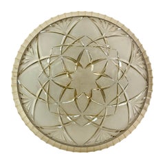 Bernsteinglas Glashuette Limburg, Einbaubeleuchtung im Art-déco-Stil, Deutschland 1960er Jahre