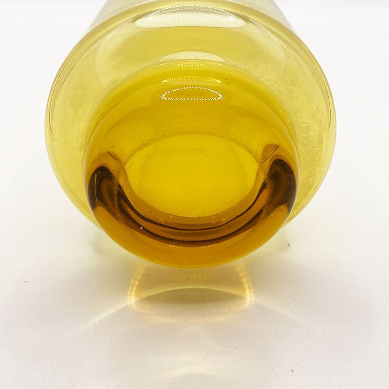 20th Century Amber Glass Mid Century Small Vase
