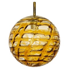 Amber Glass Pendant Lamp by Doria