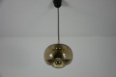Amber Glass Pendant Lamp by Koch & Lowy for Peill and Putzler, 1960s