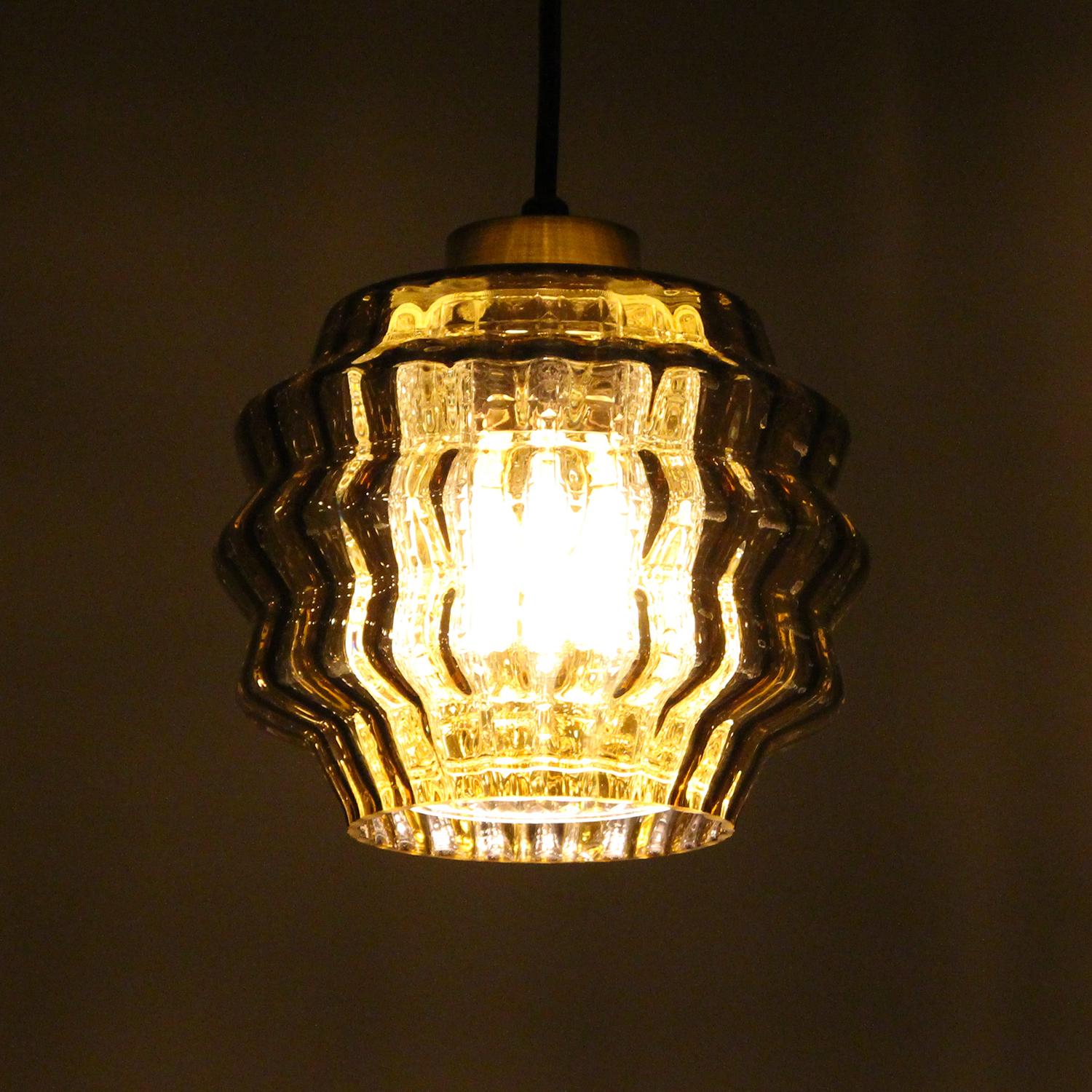 amber glass ceiling light