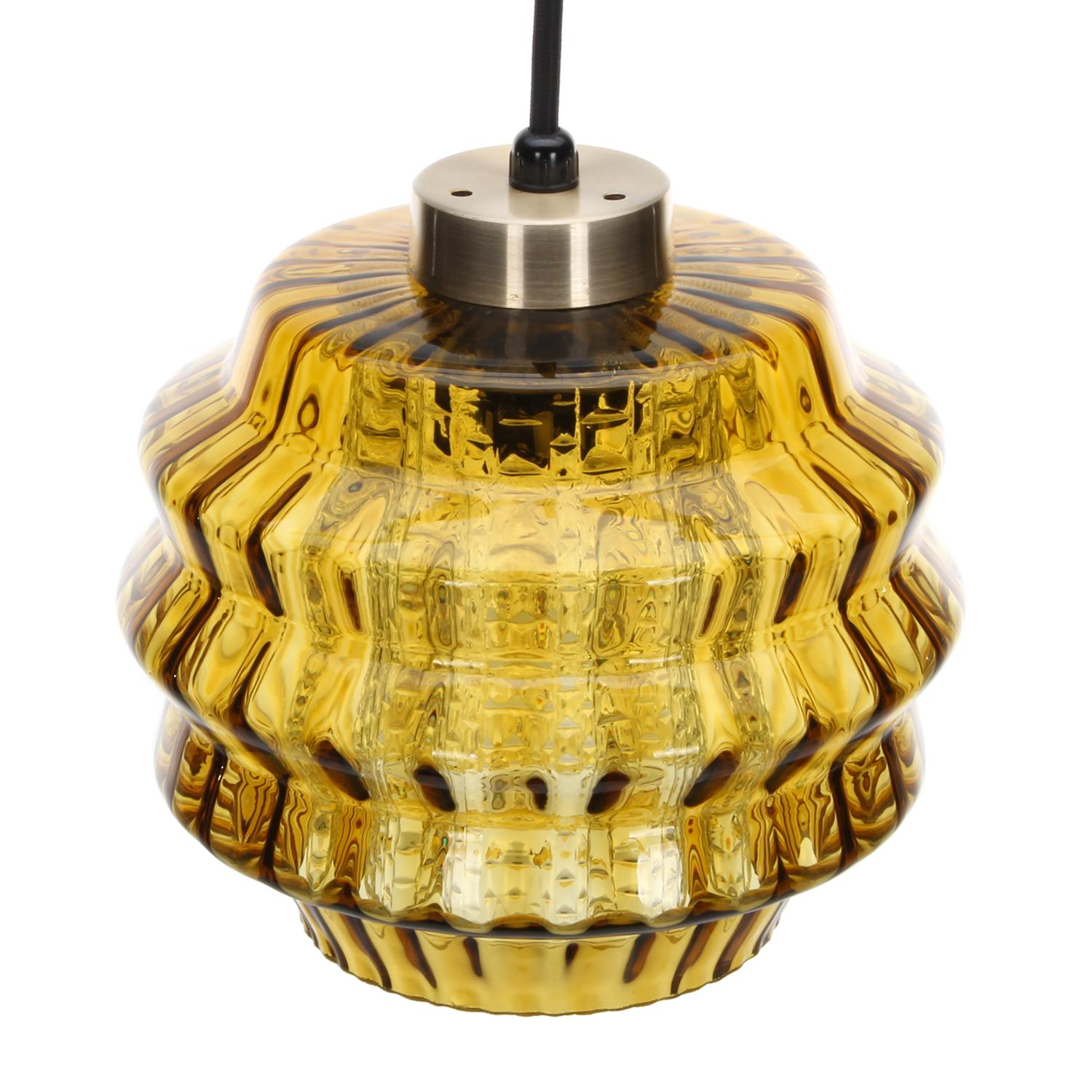amber glass hanging lamp