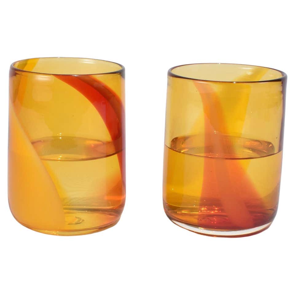 Glass Tumblr Blown Glass Tumbler Set For Sale at 1stDibs