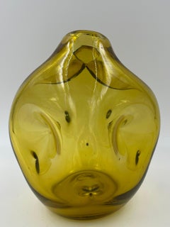 Amber Glass Vase by Blenko